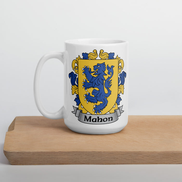 Mahon Irish Family Crest Coat Of Arms 15oz Mug