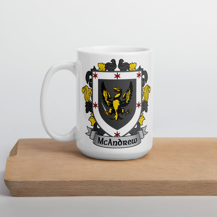 McAndrew Irish Family Crest Coat Of Arms 15oz Mug