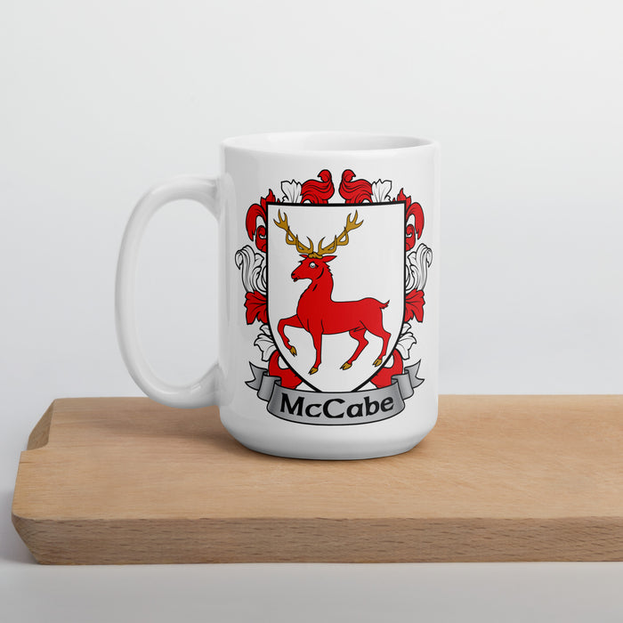 McCabe Irish Family Crest Coat Of Arms 15oz Mug