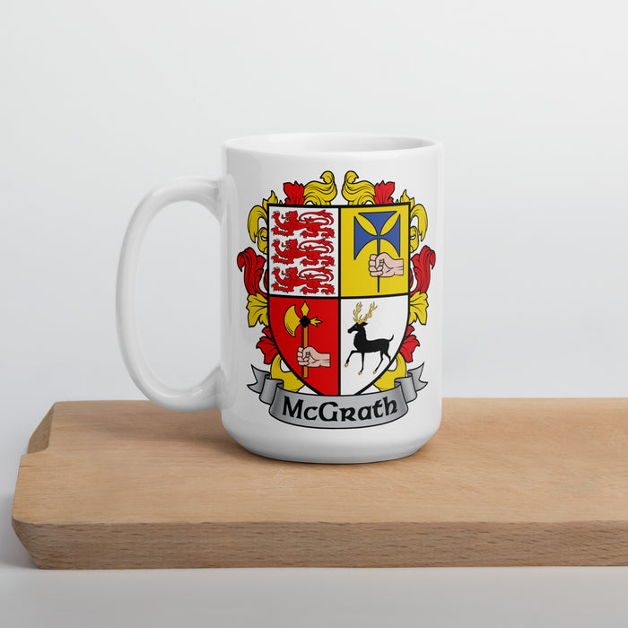 McGrath Irish Family Crest Coat Of Arms 15oz Mug