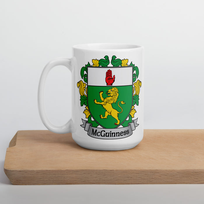 McGuinness Irish Family Crest Coat Of Arms 15oz Mug