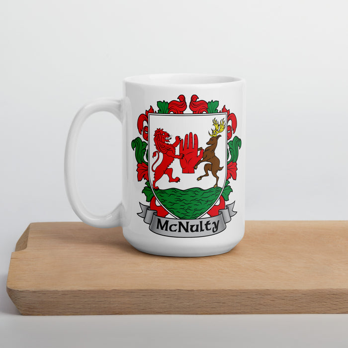 McNulty Irish Family Crest Coat Of Arms 15oz Mug