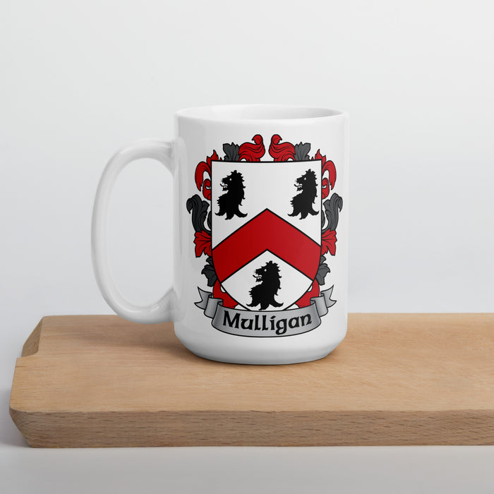 Mulligan Irish Family Crest Coat Of Arms 15oz Mug