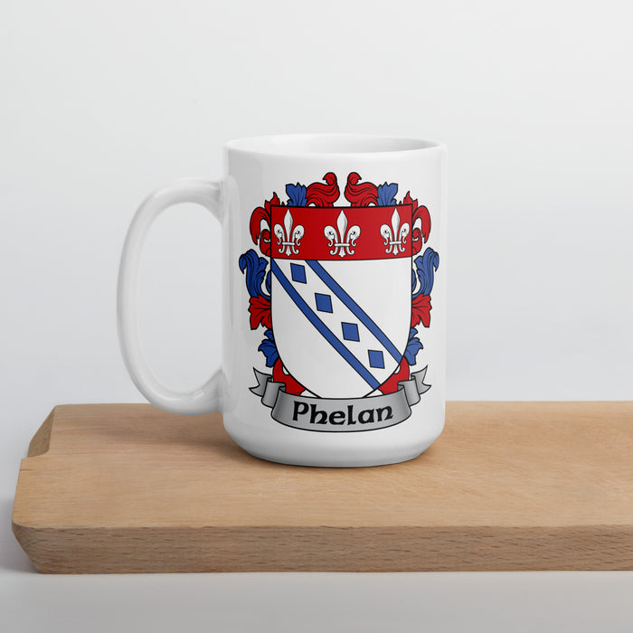 Phelan Irish Family Crest Coat Of Arms 15oz Mug