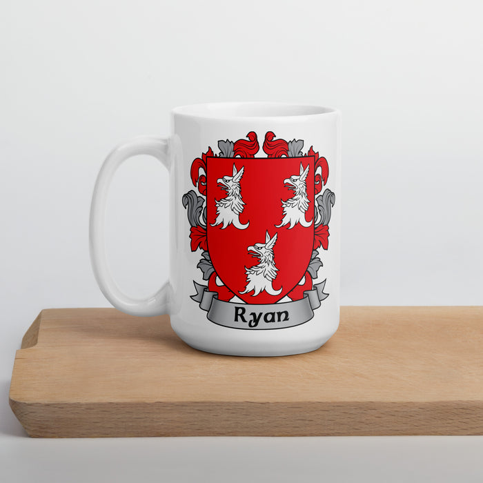Ryan Irish Family Crest Coat Of Arms 15oz Mug