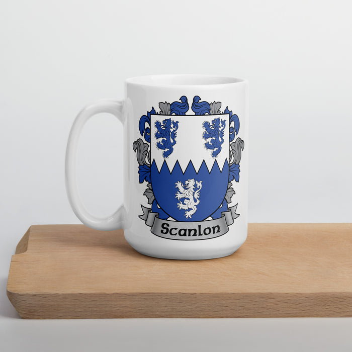 Scanlon Irish Family Crest Coat Of Arms 15oz Mug