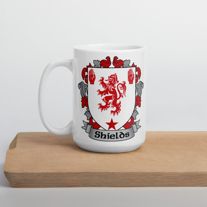 Shields Irish Family Crest Coat Of Arms 15oz Mug