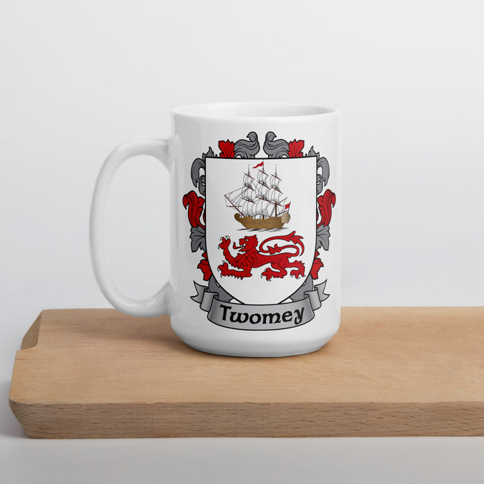 Twomey Irish Family Crest Coat Of Arms 15oz Mug