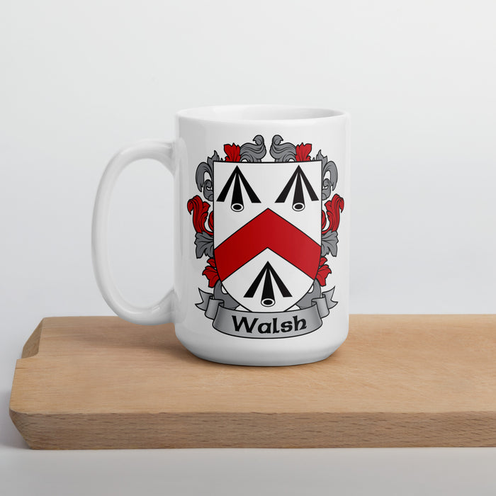 Walsh Irish Family Crest Coat Of Arms 15oz Mug