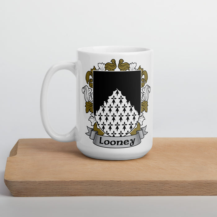 Looney Irish Family Crest Coat Of Arms 15oz Mug