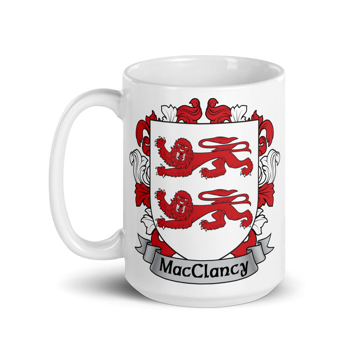 MacClancy Irish Family Crest Coat Of Arms 15oz Mug