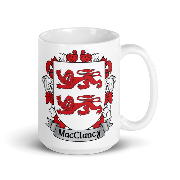 MacClancy Irish Family Crest Coat Of Arms 15oz Mug