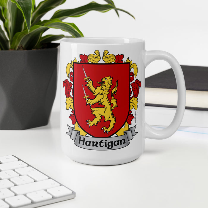 Hartigan Irish Family Crest Coat Of Arms 15oz Mug