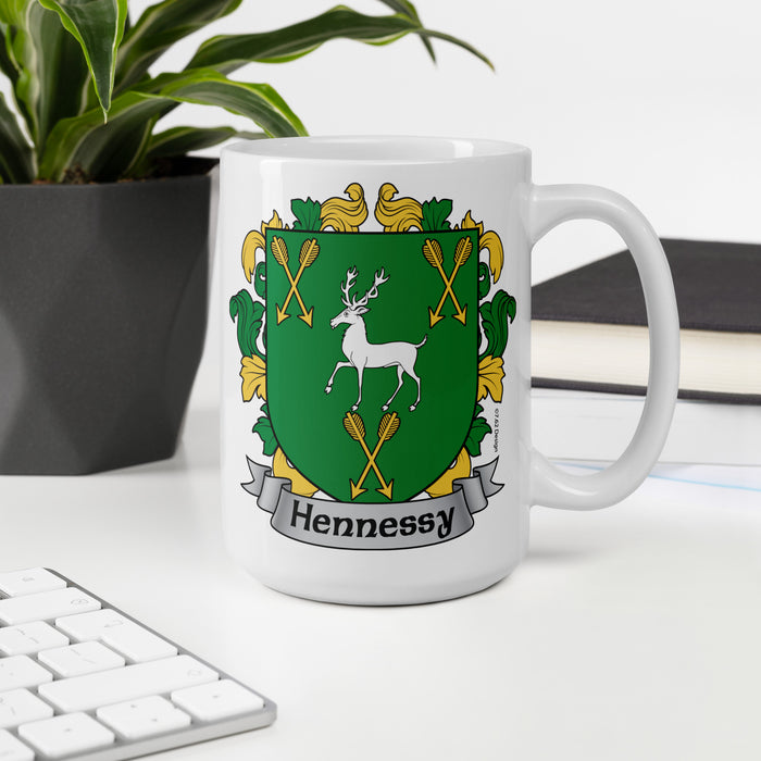 Hennessy Irish Family Coat Of Arms 15oz Mug