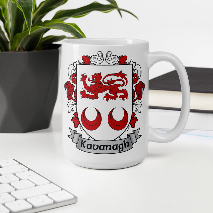 Kavanagh Irish Family Crest Coat Of Arms 15oz Mug