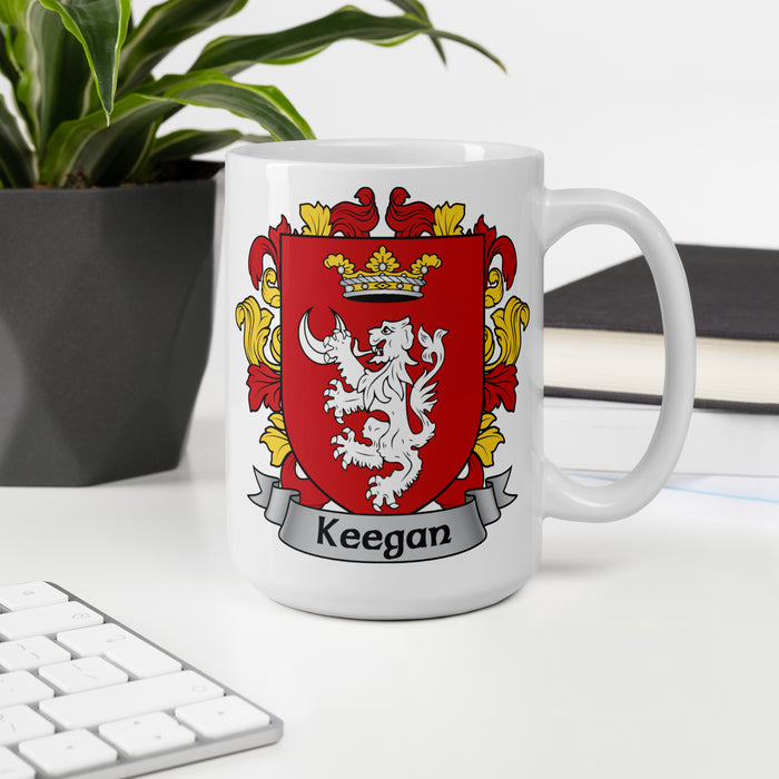 Keegan Irish Family Crest Coat Of Arms 15oz Mug