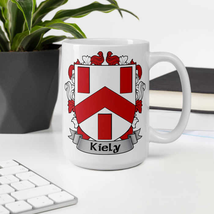 Kiely Irish Family Crest Coat Of Arms 15oz Mug