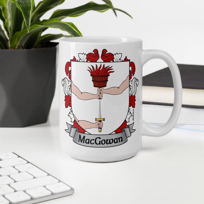 MacGowan Irish Family Crest Coat Of Arms 15oz Mug