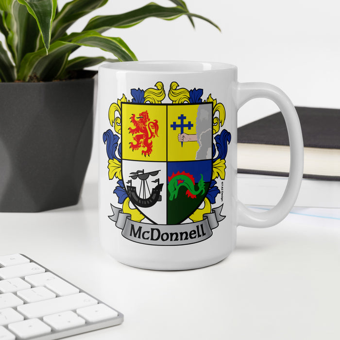 McDonnell Irish Family Crest Coat Of Arms 15oz Mug