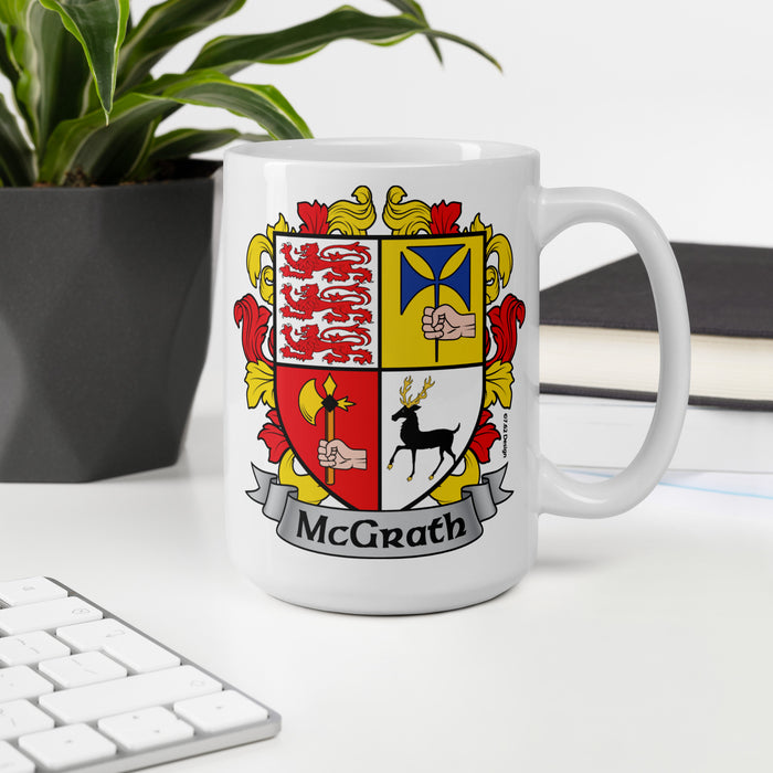McGrath Irish Family Crest Coat Of Arms 15oz Mug