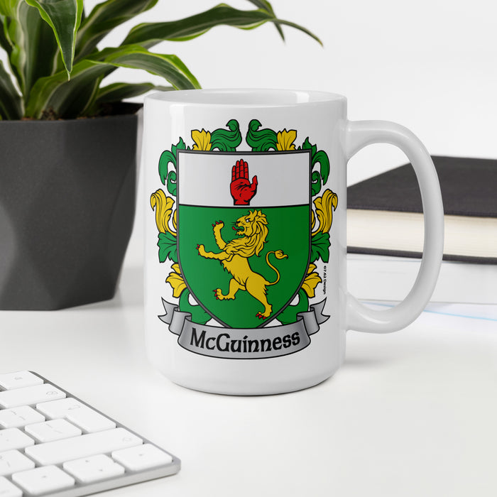 McGuinness Irish Family Crest Coat Of Arms 15oz Mug