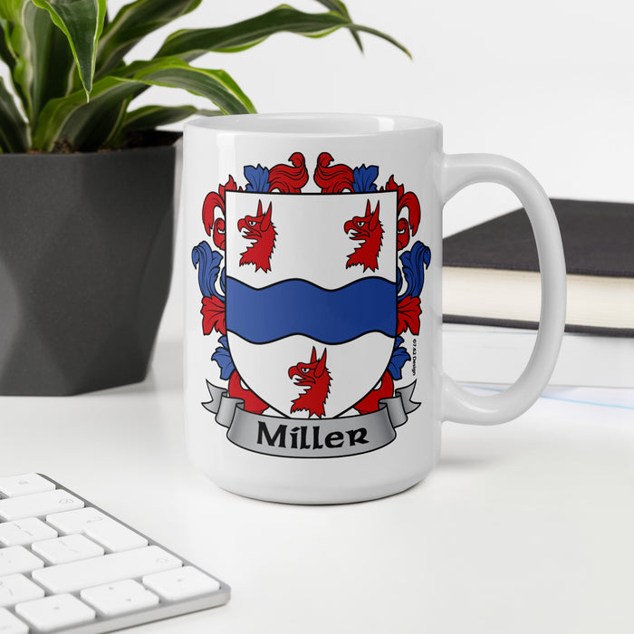 Miller Irish Family Crest Coat Of Arms 15oz Mug