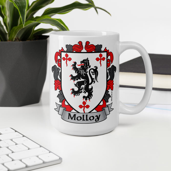 Molloy Irish Family Crest Coat Of Arms 15oz Mug