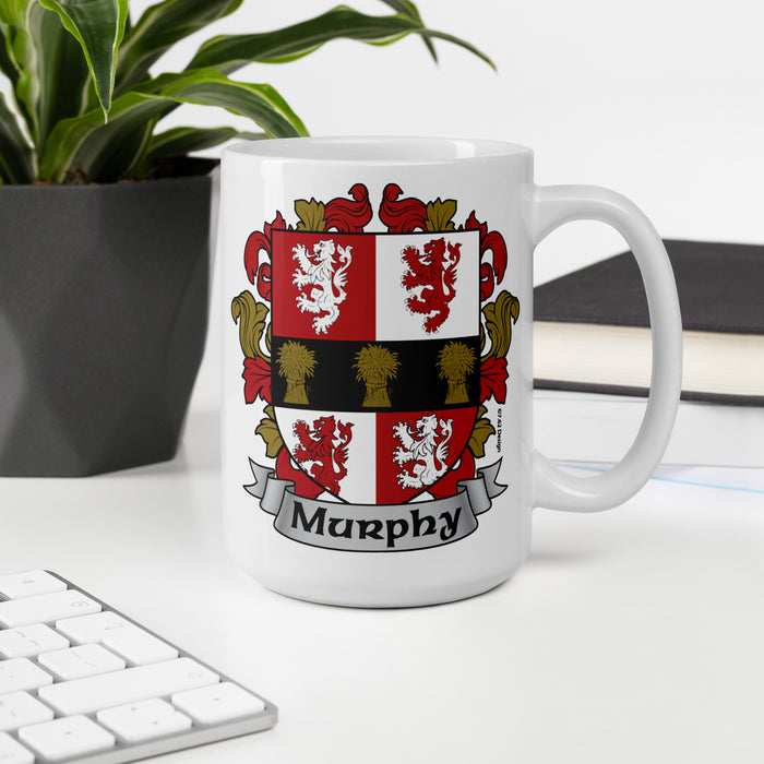 Murphy Irish Family Crest Coat Of Arms 15oz Mug