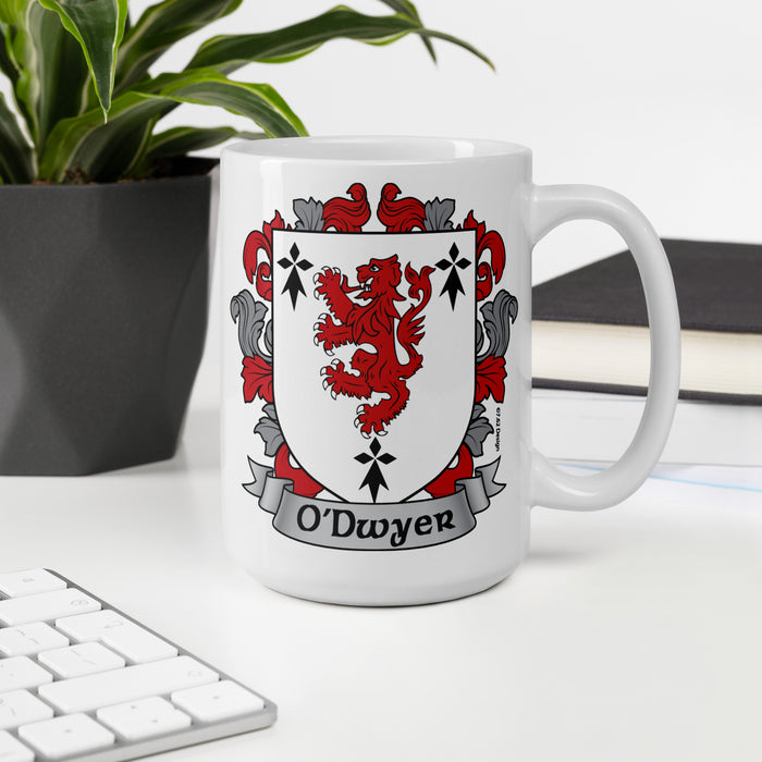 O'Dwyer Irish Family Crest Coat Of Arms 15oz Mug