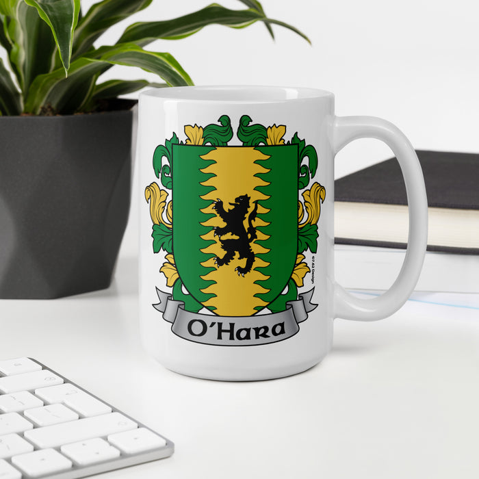 O'Hara Irish Family Crest Coat Of Arms 15oz Mug