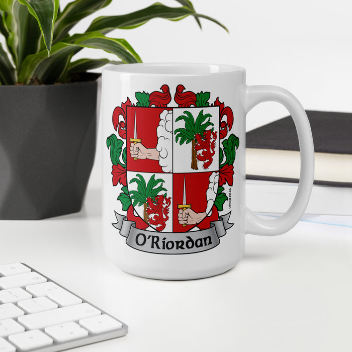 O'Riordan Irish Family Crest Coat Of Arms 15oz Mug