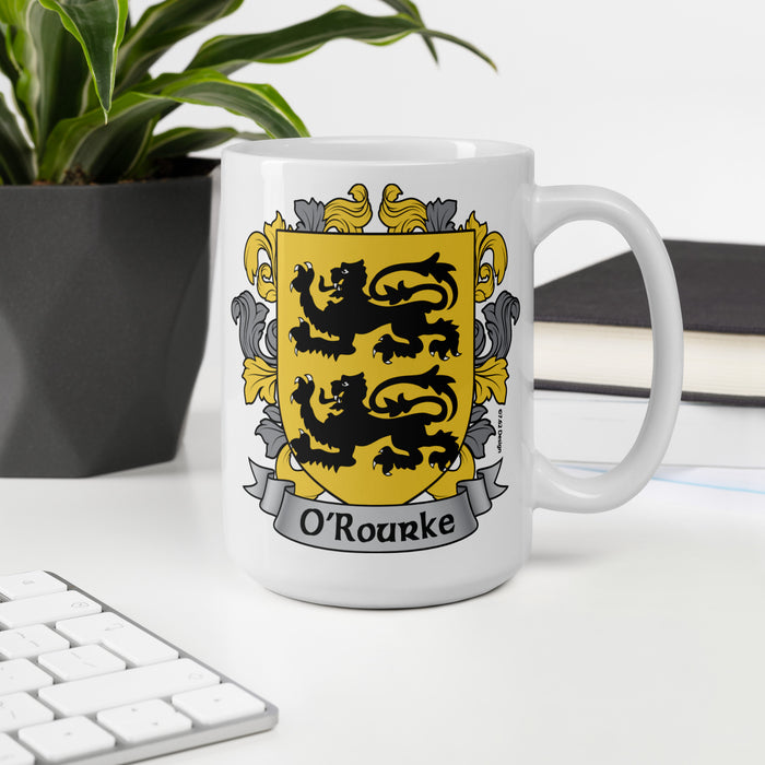 O'Rourke Irish Family Crest Coat Of Arms 15oz Mug