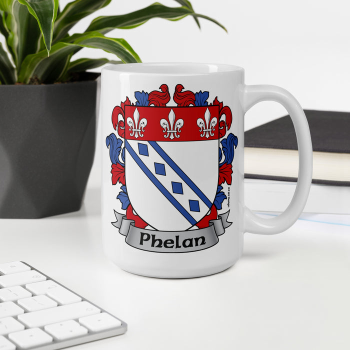 Phelan Irish Family Crest Coat Of Arms 15oz Mug