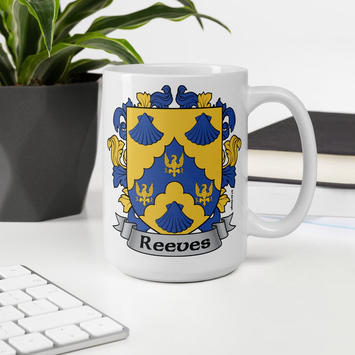 Reeves Irish Family Crest Coat Of Arms 15oz Mug