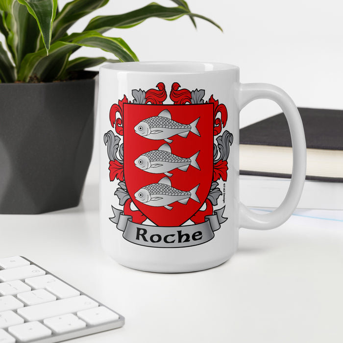 Roche Irish Family Crest Coat Of Arms 15oz Mug