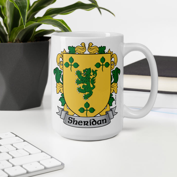 Sheridan Irish Family Crest Coat Of Arms 15oz Mug