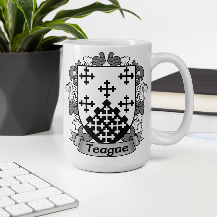 Teague Irish Family Crest Coat Of Arms 15oz Mug