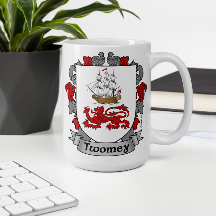 Twomey Irish Family Crest Coat Of Arms 15oz Mug