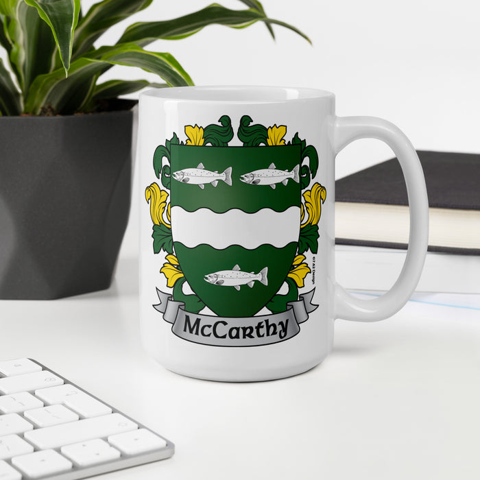McCarthy Irish Family Crest Coat Of Arms 15oz Mug