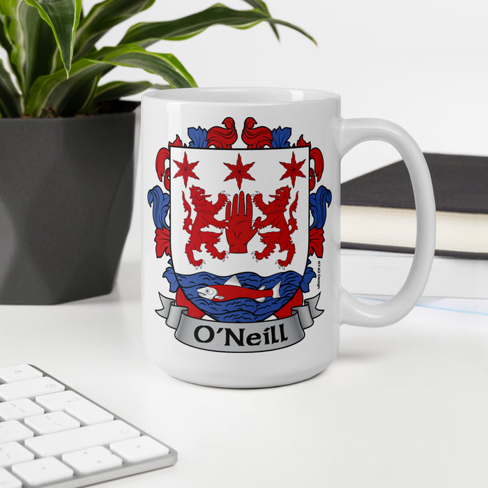 O'Neill Irish Family Crest Coat Of Arms 15oz Mug