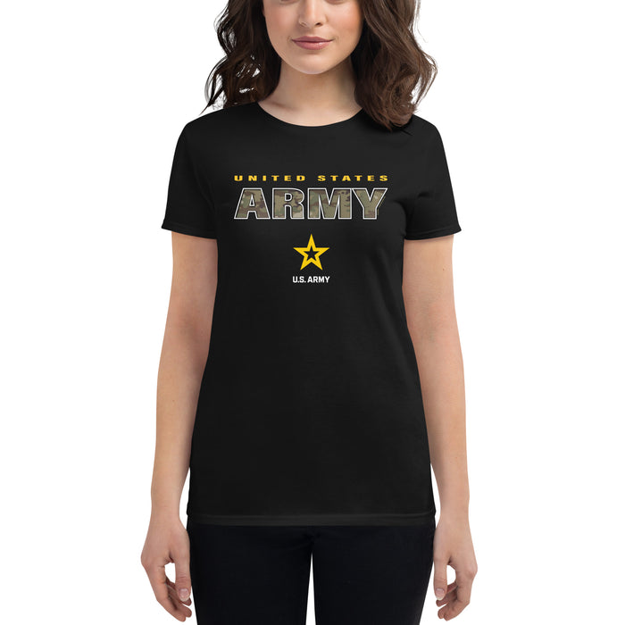Army Camo Text Women's Tee