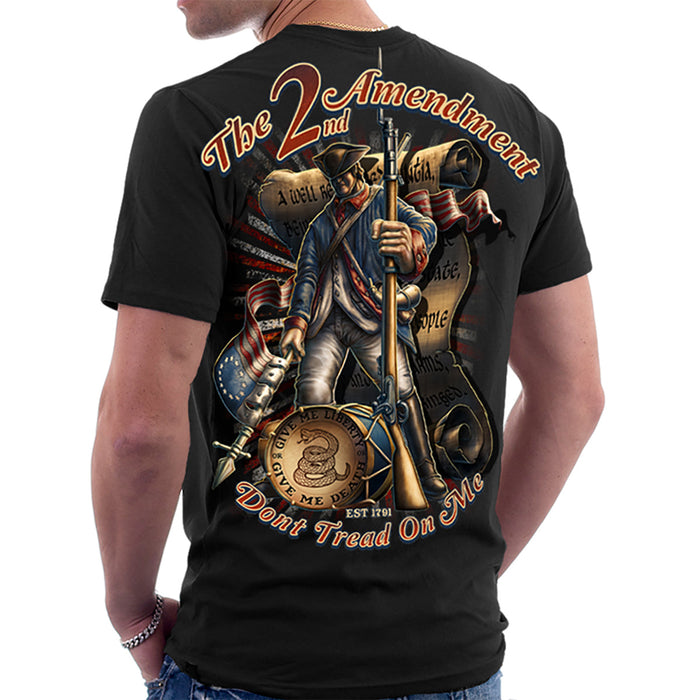 2nd Amendment Dont Tread on Me - Black Ink Premium Men's T-Shirt