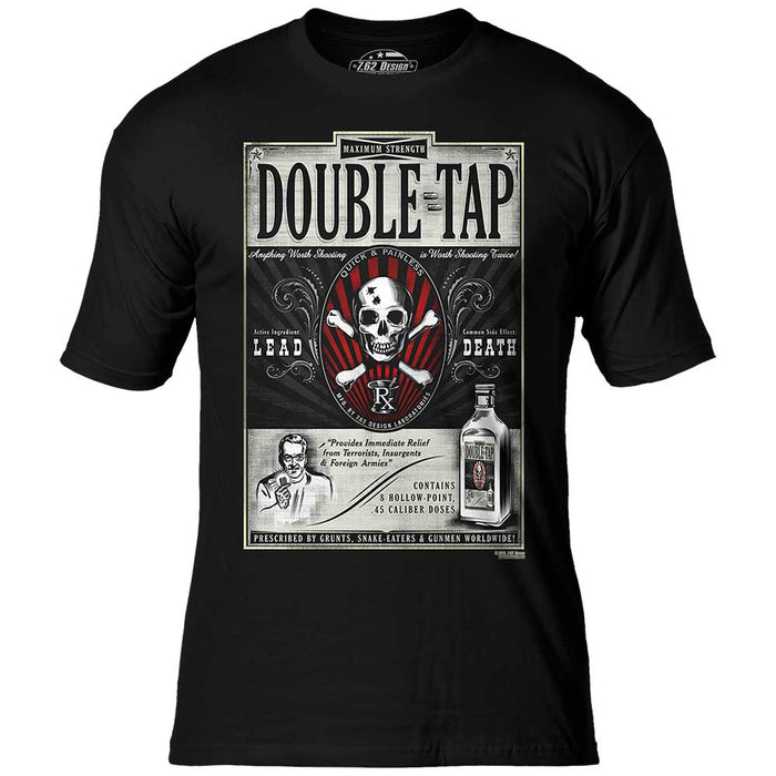'Double Tap' 7.62 Design Premium Men's T-Shirt Black- 7.62 Design