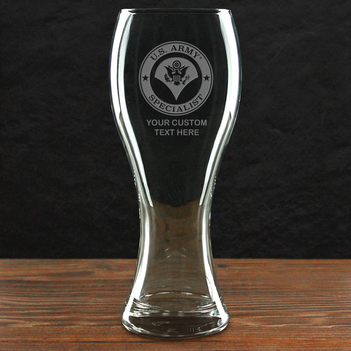 US Army 'Build Your Glass' Personalized 23 oz. Giant Pilsner Glass