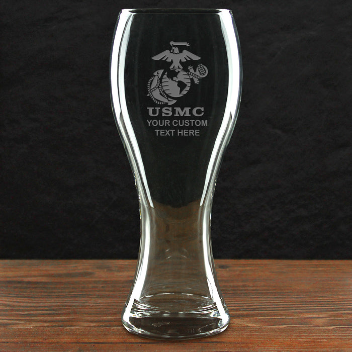 USMC 'Build Your Glass' Personalized 23 oz. Giant Pilsner Glass