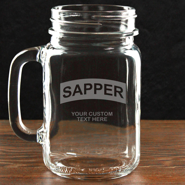 US Army "Pick Your Design' Personalized 16 oz. Drinking Jar