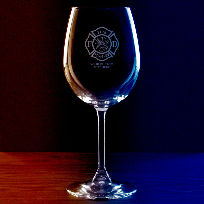 Firefighter Personalized 16 oz. Wine Glass