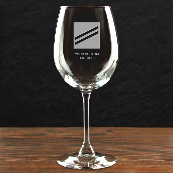 US Navy 'Build Your Glass' Personalized 16 oz Wine Glass