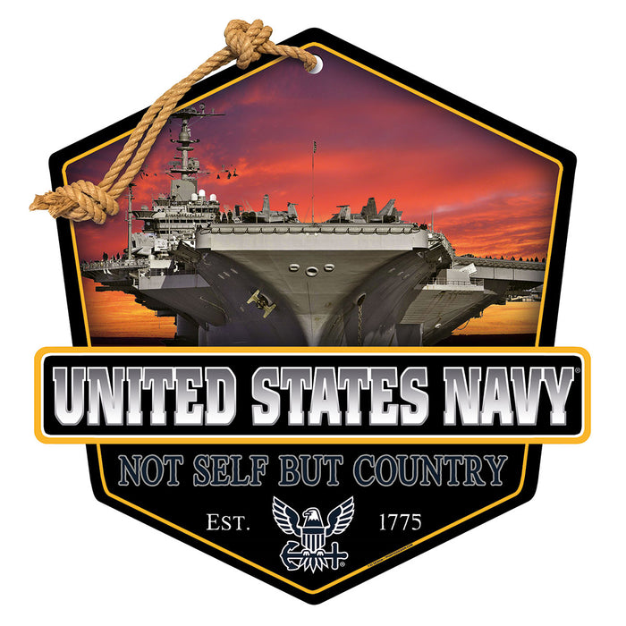 USN Sea Power Badge 20 x 20 inch Sign