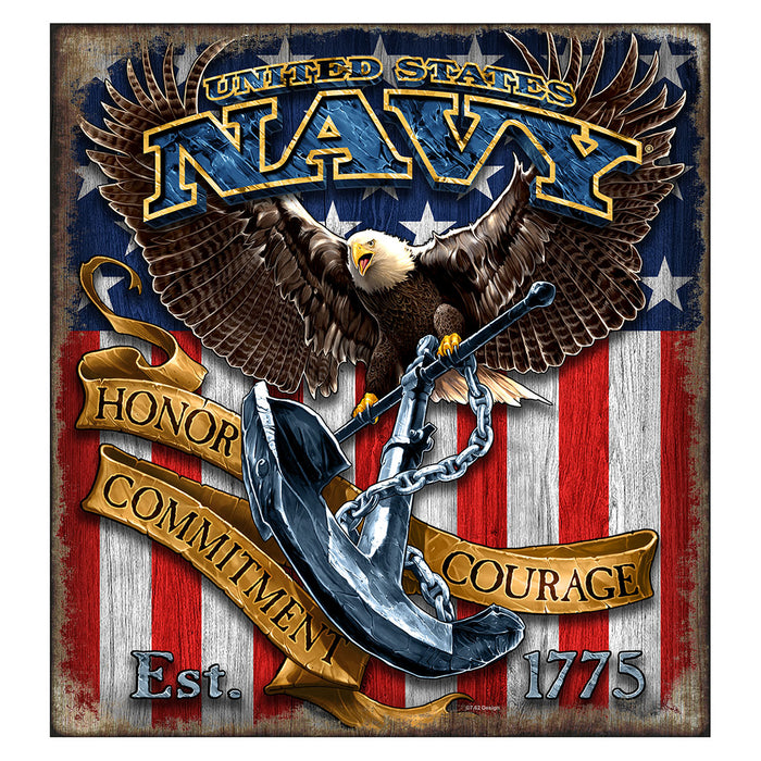 USN Fighting Eagle 12 x 13 inch Wall Sign